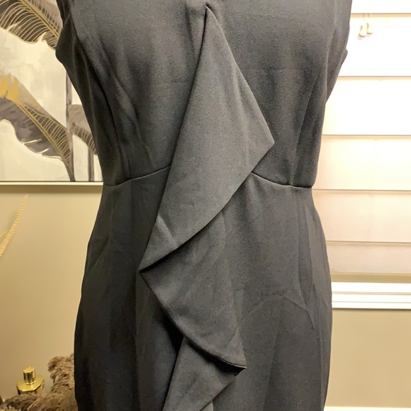 Black Ruffle Mini Dress - Picture 4 of 13